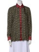 Versace Silk Printed Button-Up Top