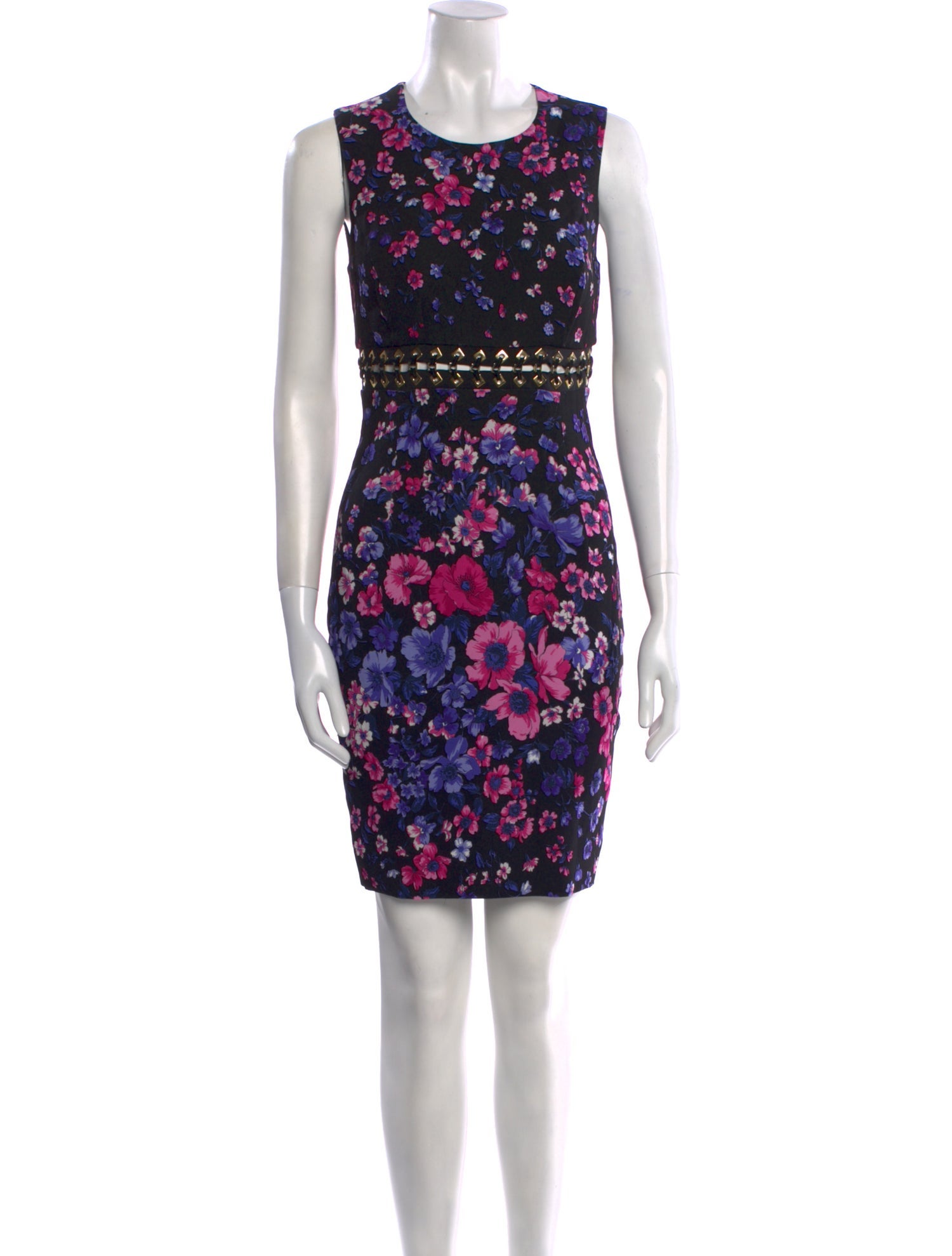 Versace Floral Print Mini Dress