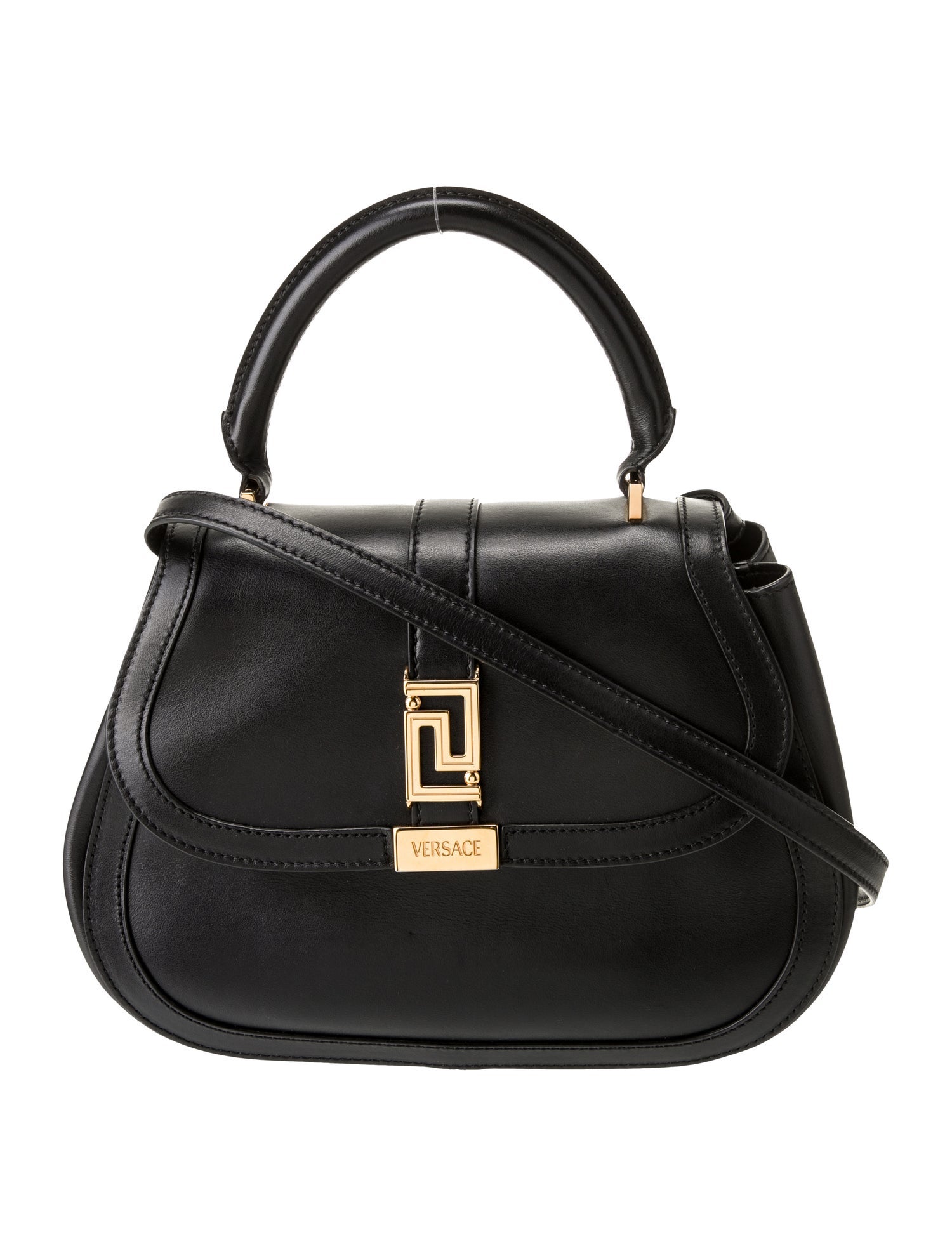 Versace Leather Top Handle Bag