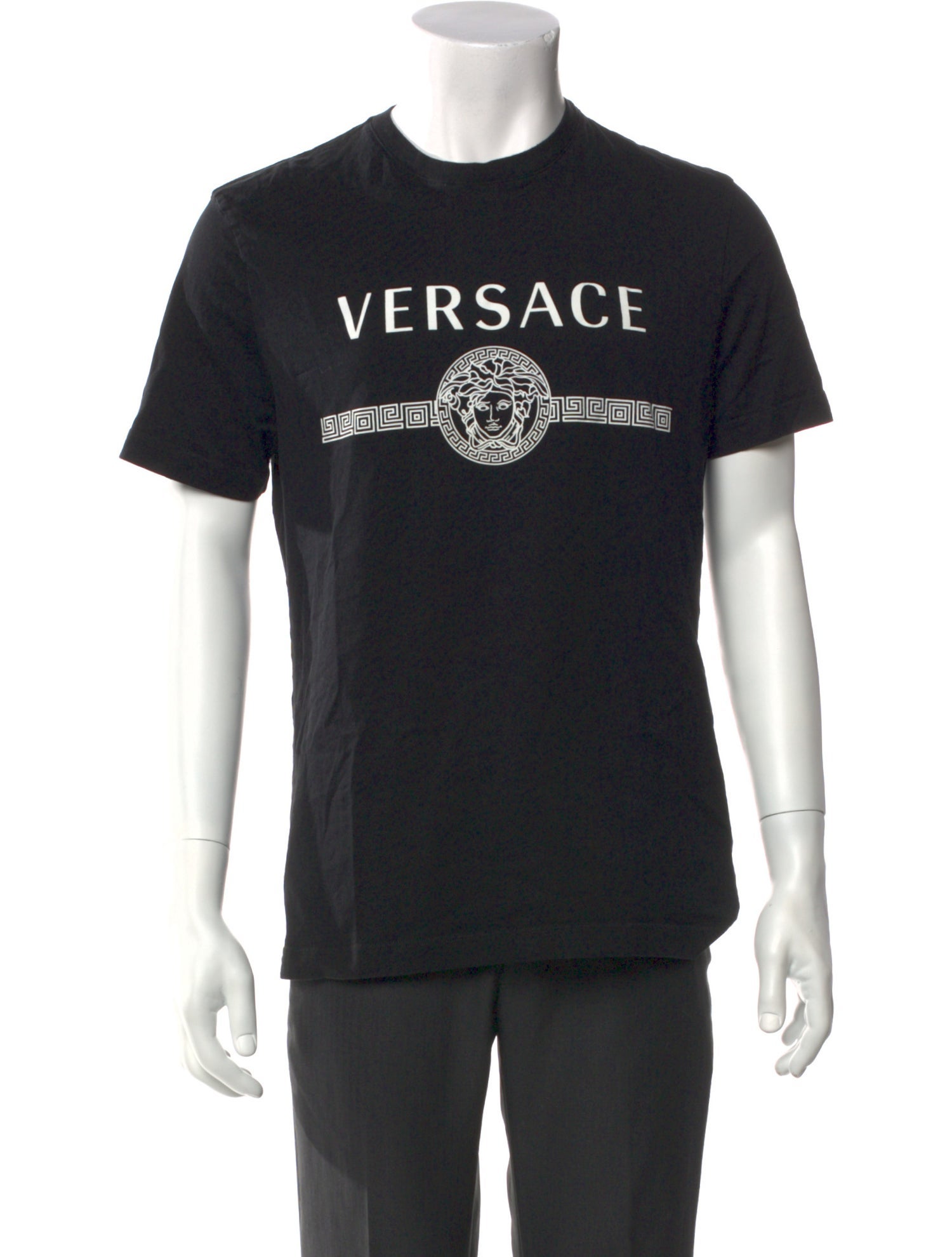 Tシャツ・カットソー VERSACE Men T Shirts Black Medusa Logo T-Shirt Black | VERSACE US