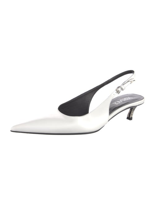 Versace Leather Slingback Flats