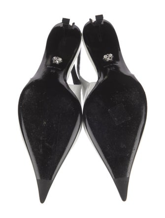 Versace Leather Slingback Flats