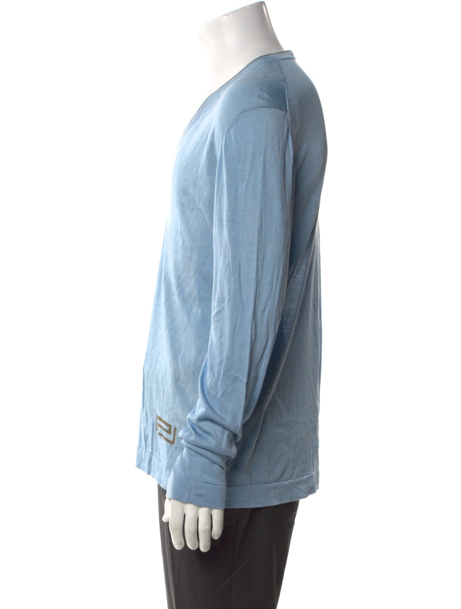 Versace Silk V-Neck T-Shirt