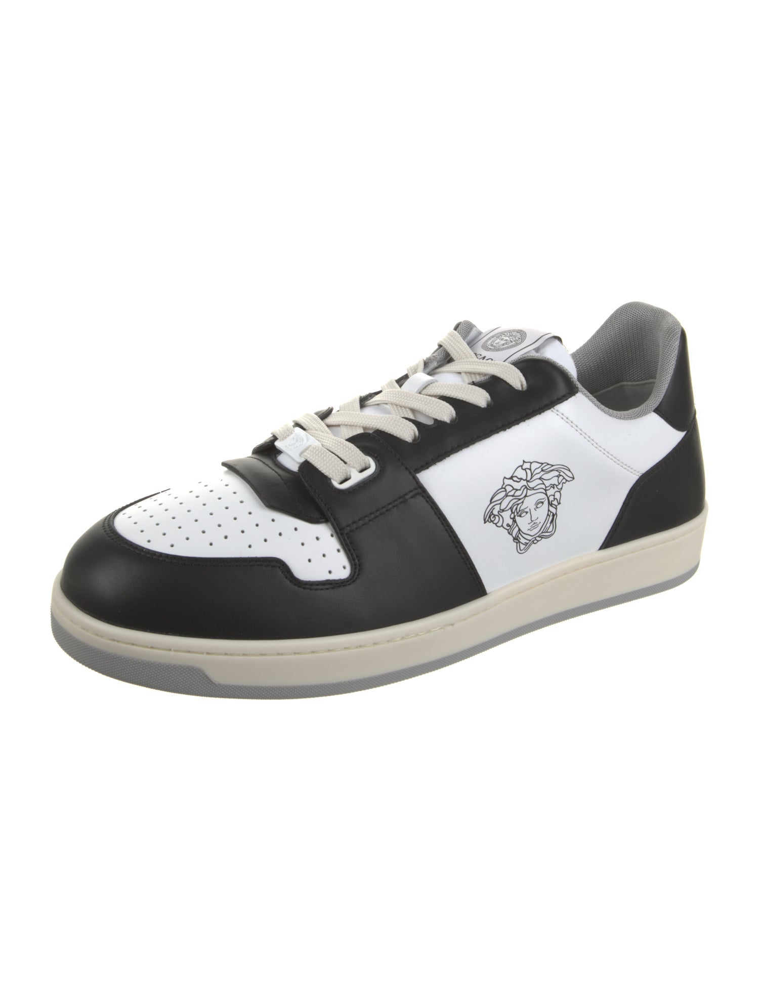 Versace Leather Printed Sneakers w/ Tags