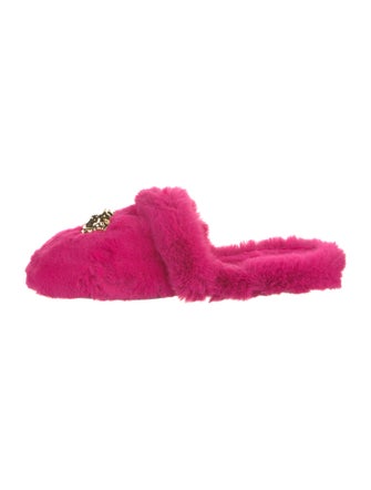 Versace Faux Fur Mules