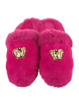 Versace Faux Fur Mules