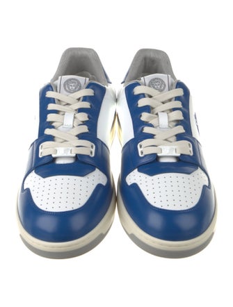 Versace Leather Colorblock Pattern Sneakers