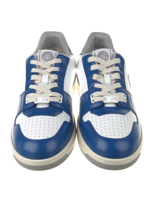 Versace Leather Colorblock Pattern Sneakers