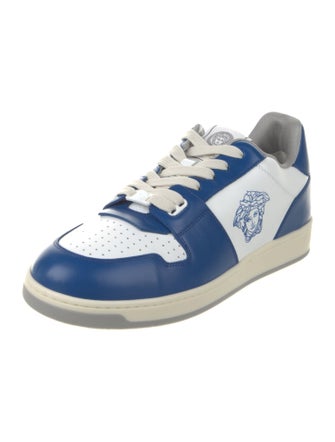 Versace Leather Colorblock Pattern Sneakers