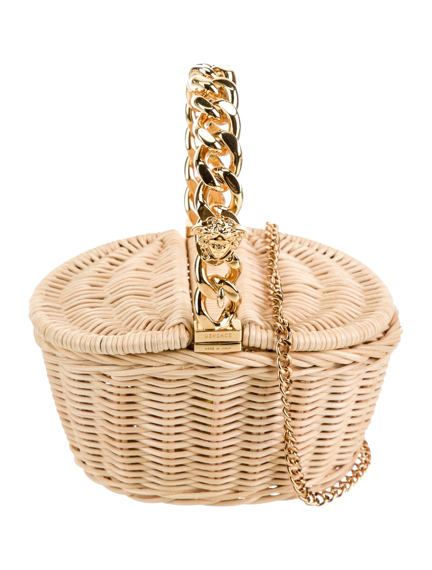 Versace Rattan Top Handle Bag