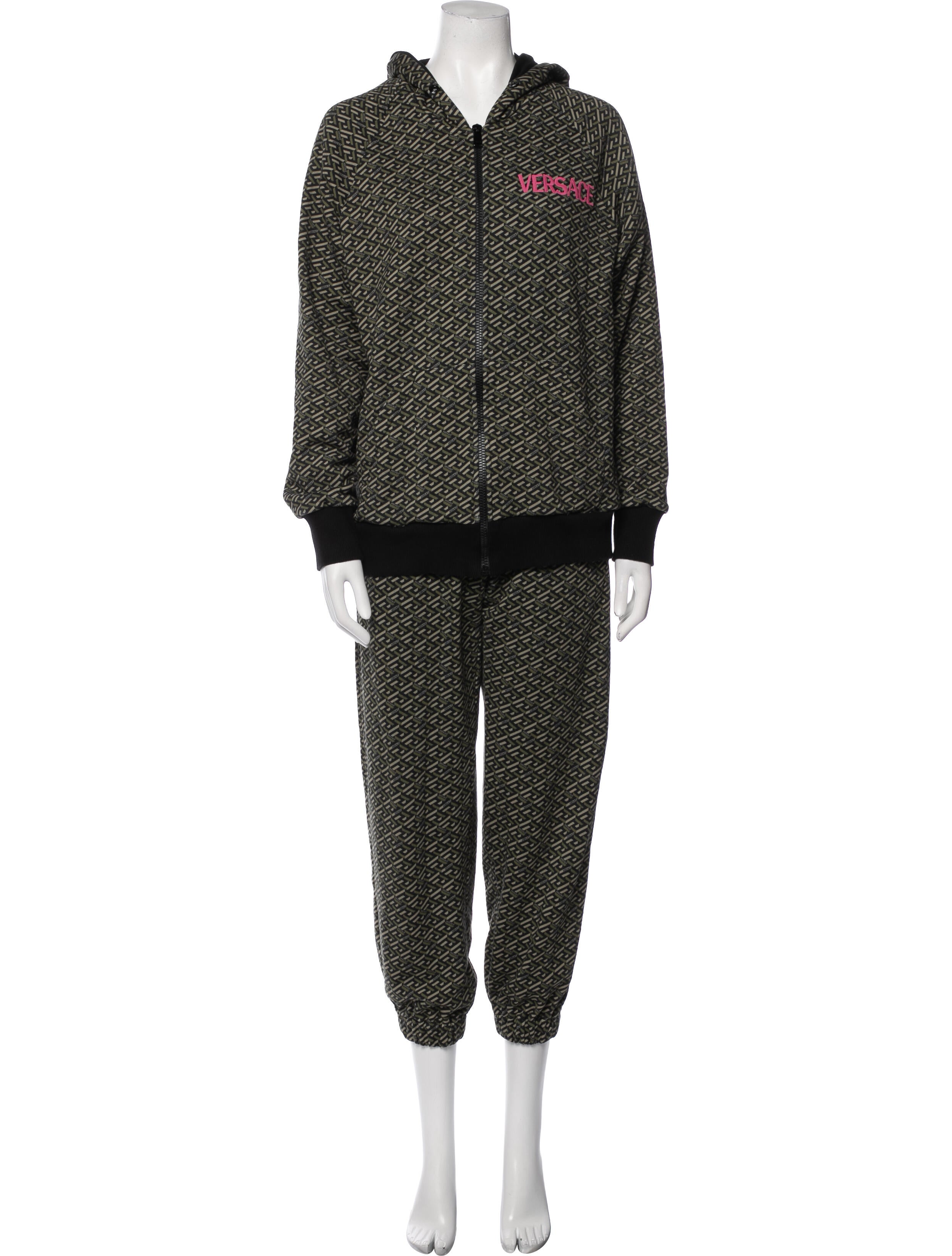 Versace Printed Embroidered Accent Tracksuit