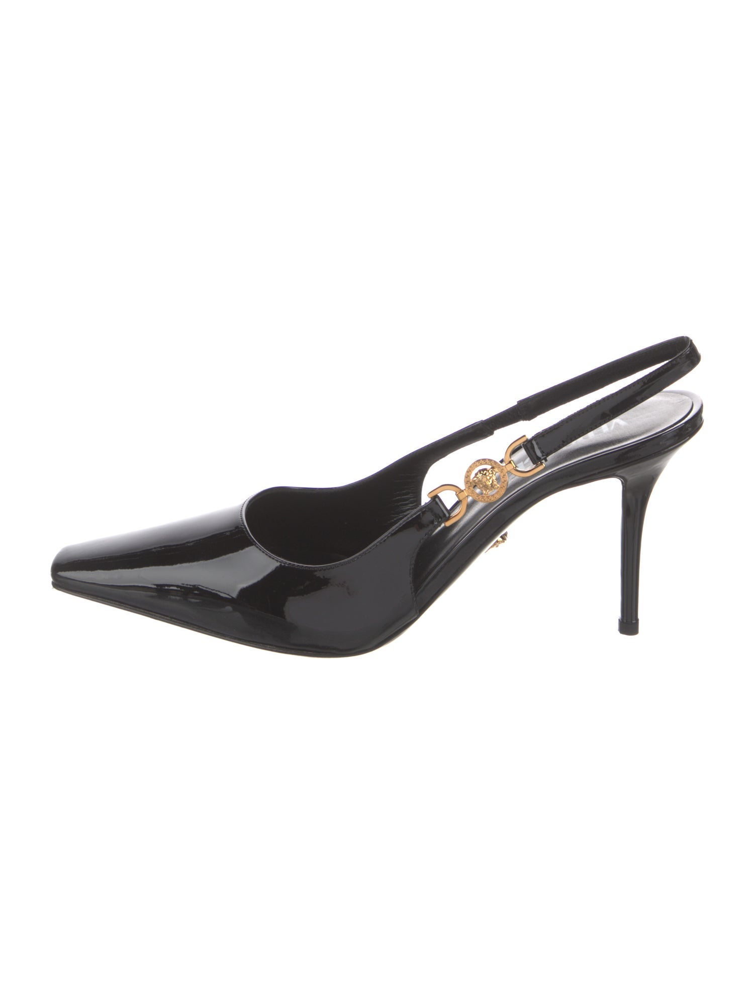 Versace Patent Leather Slingback Pumps
