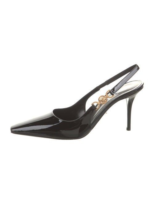 Versace Patent Leather Slingback Pumps