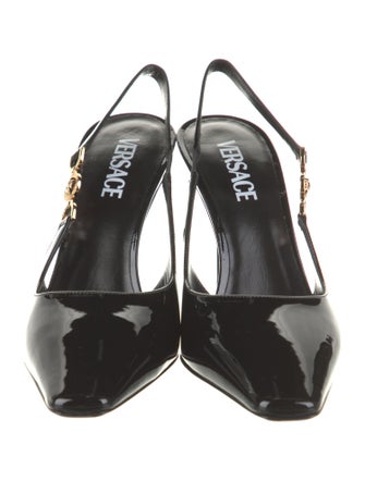 Versace Patent Leather Slingback Pumps