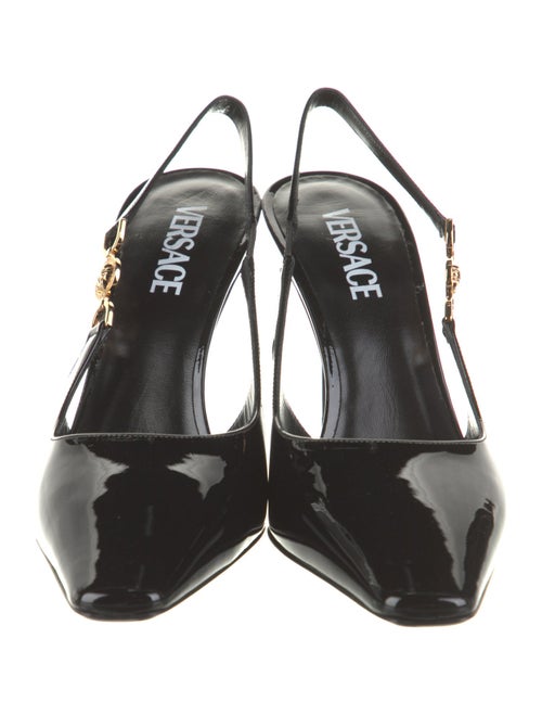 Versace Patent Leather Slingback Pumps