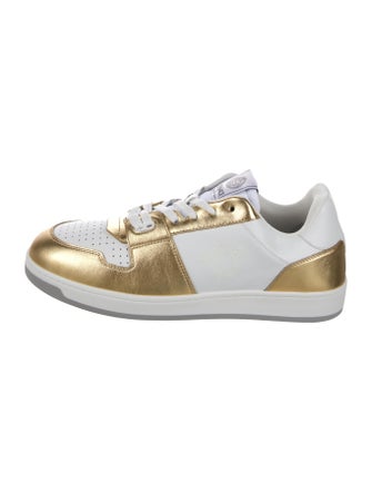 Versace Leather Colorblock Pattern Sneakers