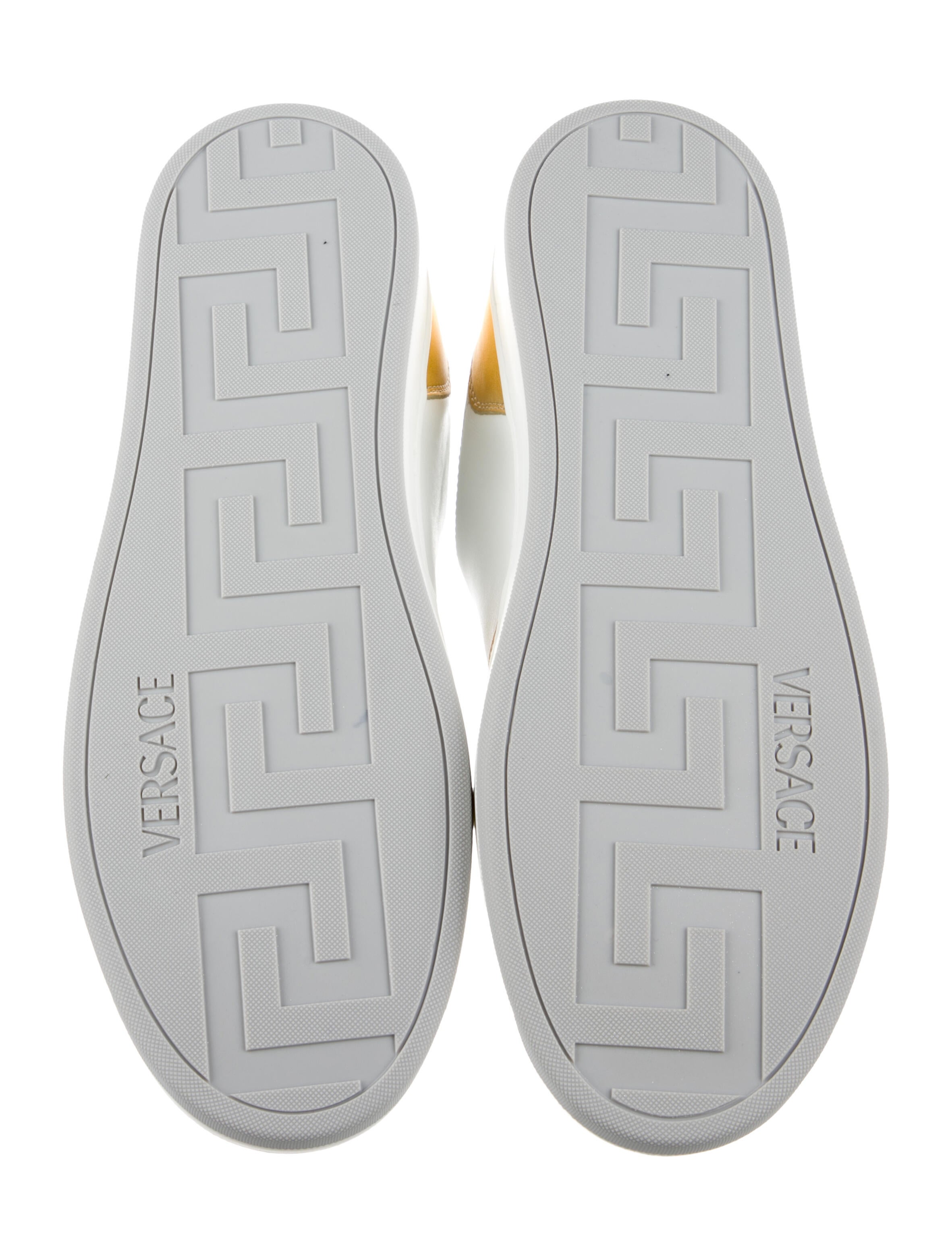 Versace Leather Colorblock Pattern Sneakers