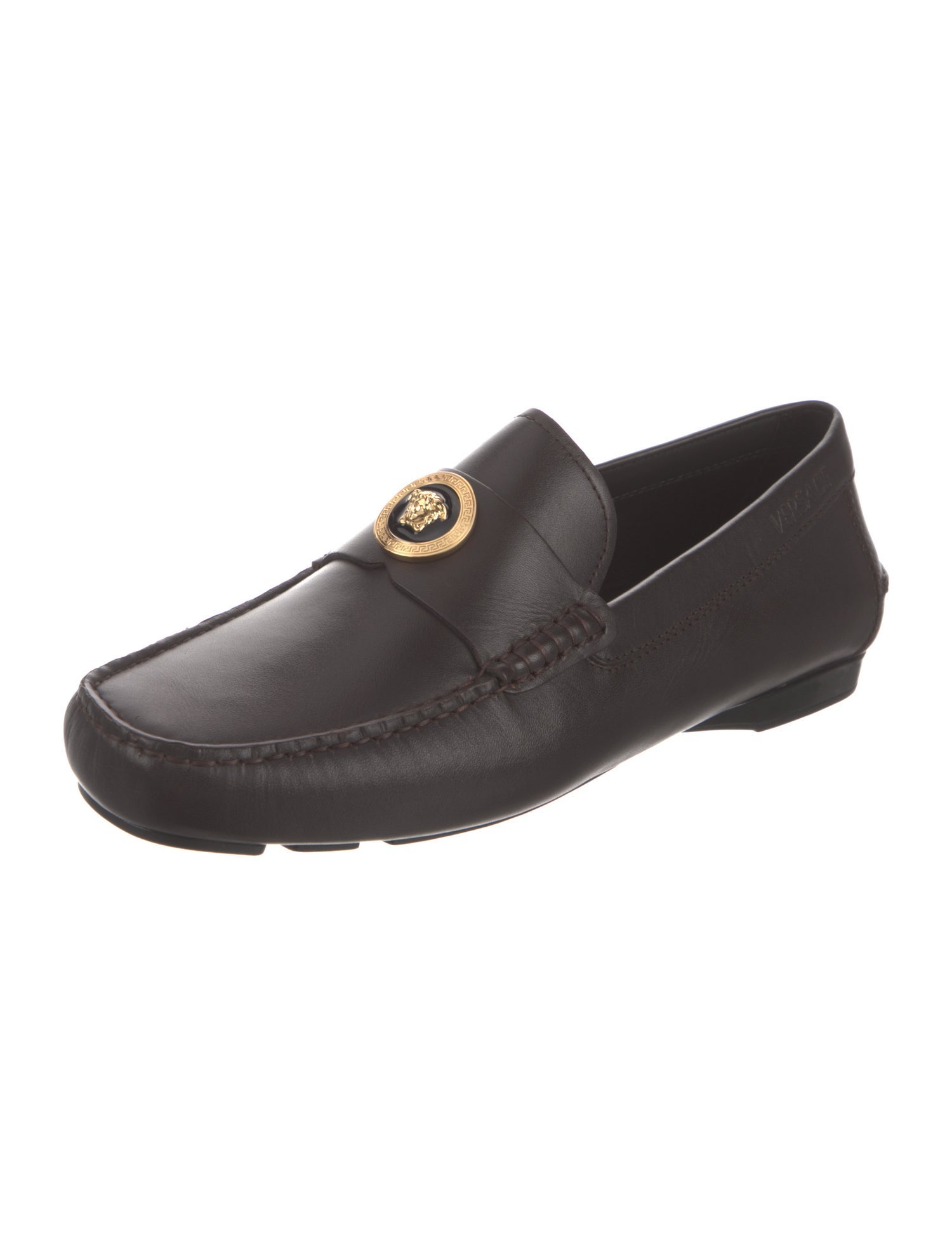 Versace Leather Dress Loafers