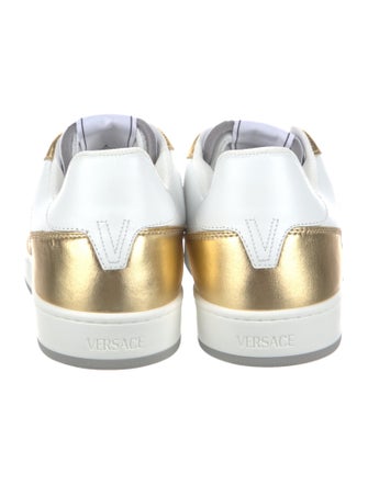 Versace Leather Colorblock Pattern Sneakers