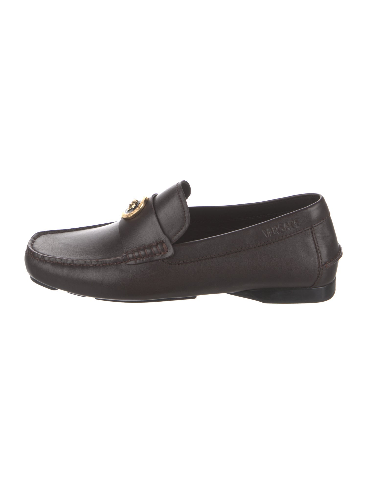 Versace Leather Dress Loafers