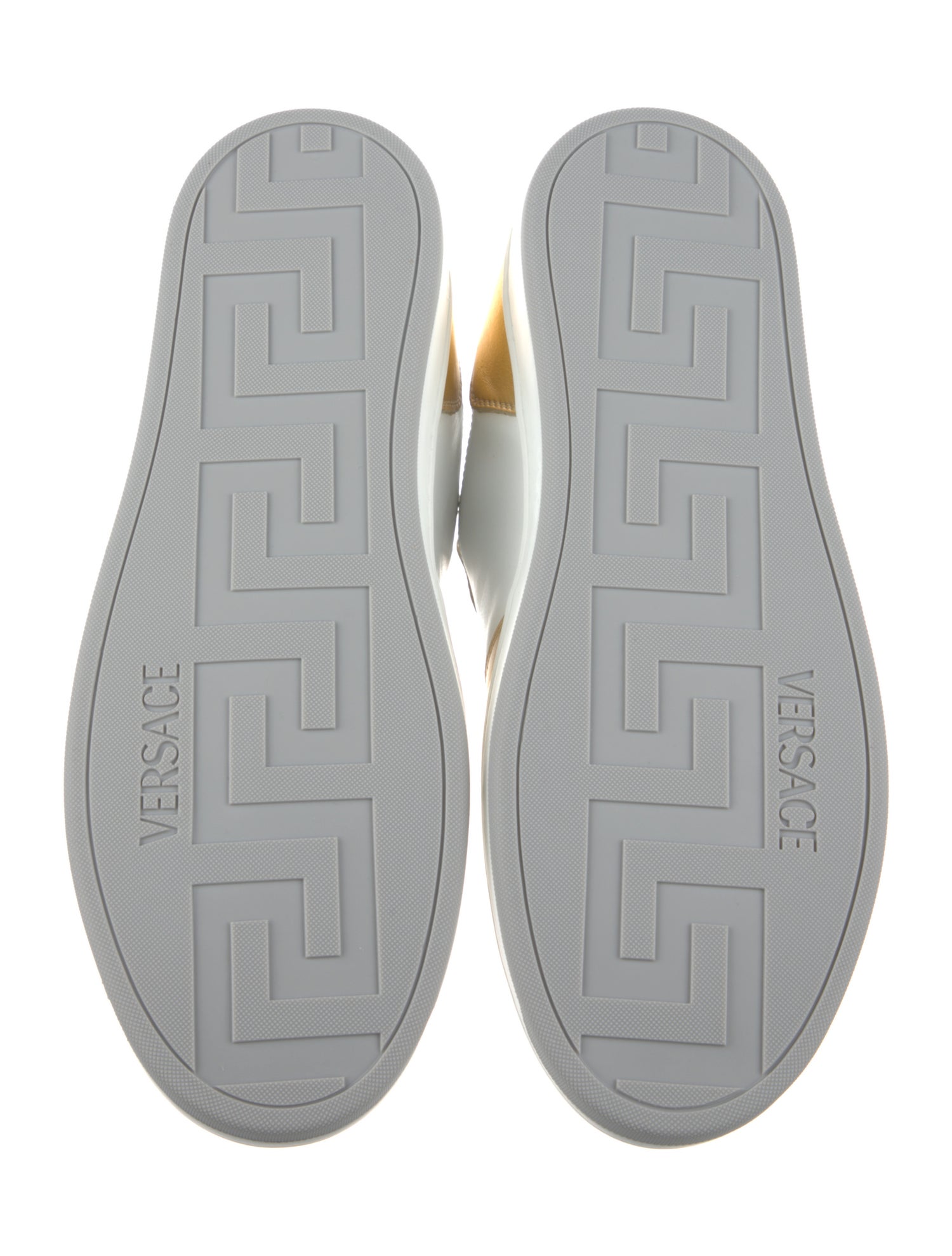 Versace Leather Colorblock Pattern Sneakers