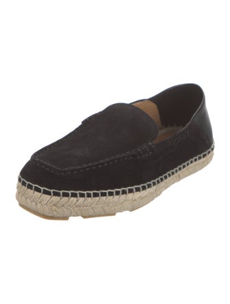 Versace Logo Suede Espadrilles