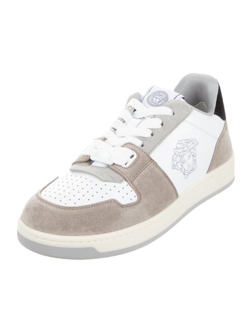 Versace Leather Colorblock Pattern Sneakers