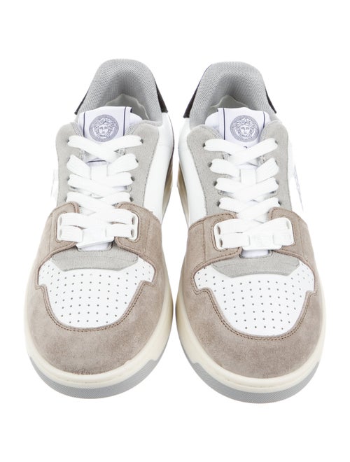 Versace Leather Colorblock Pattern Sneakers