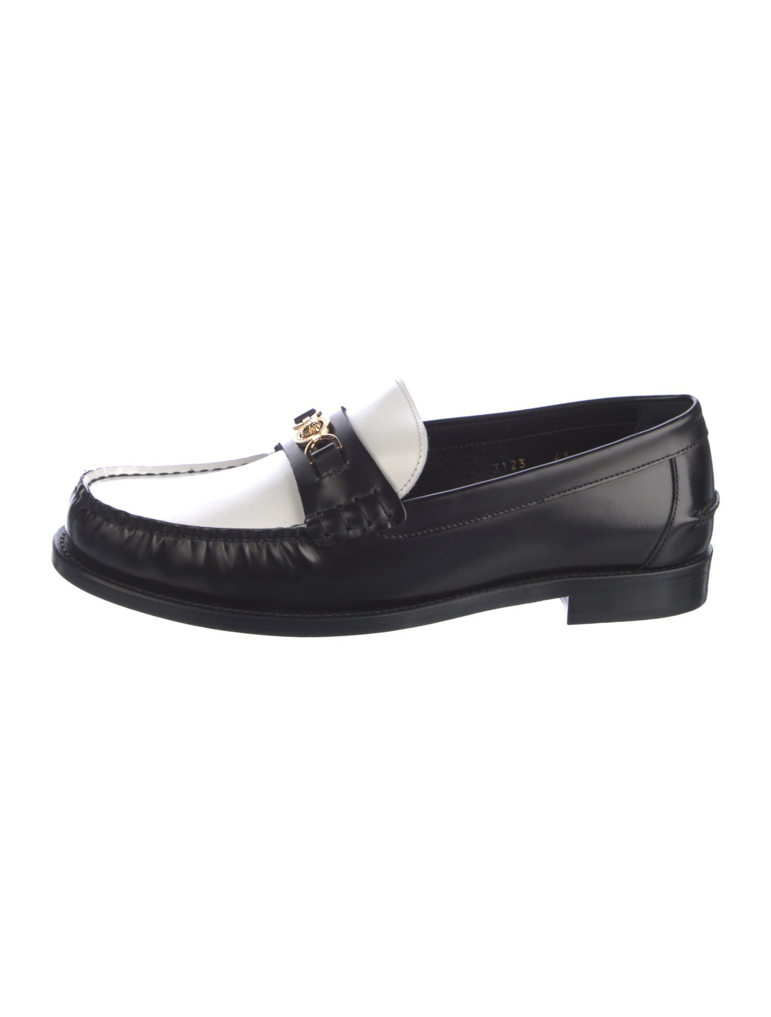 Versace Medusa Insignia Leather Loafers