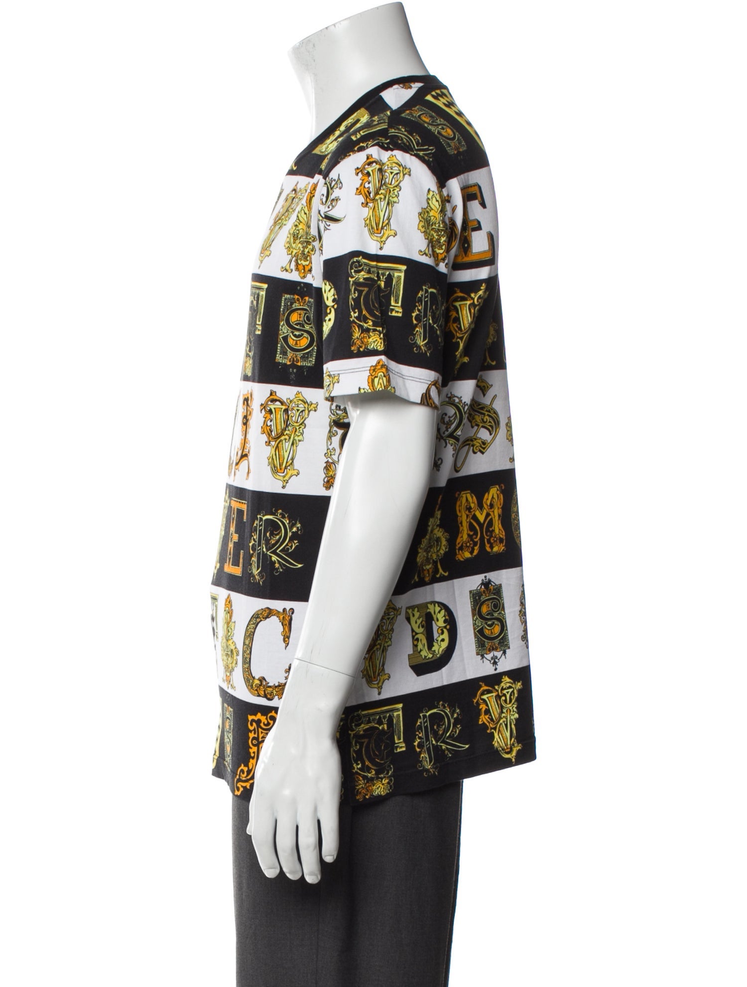 Versace Printed Crew Neck T-Shirt