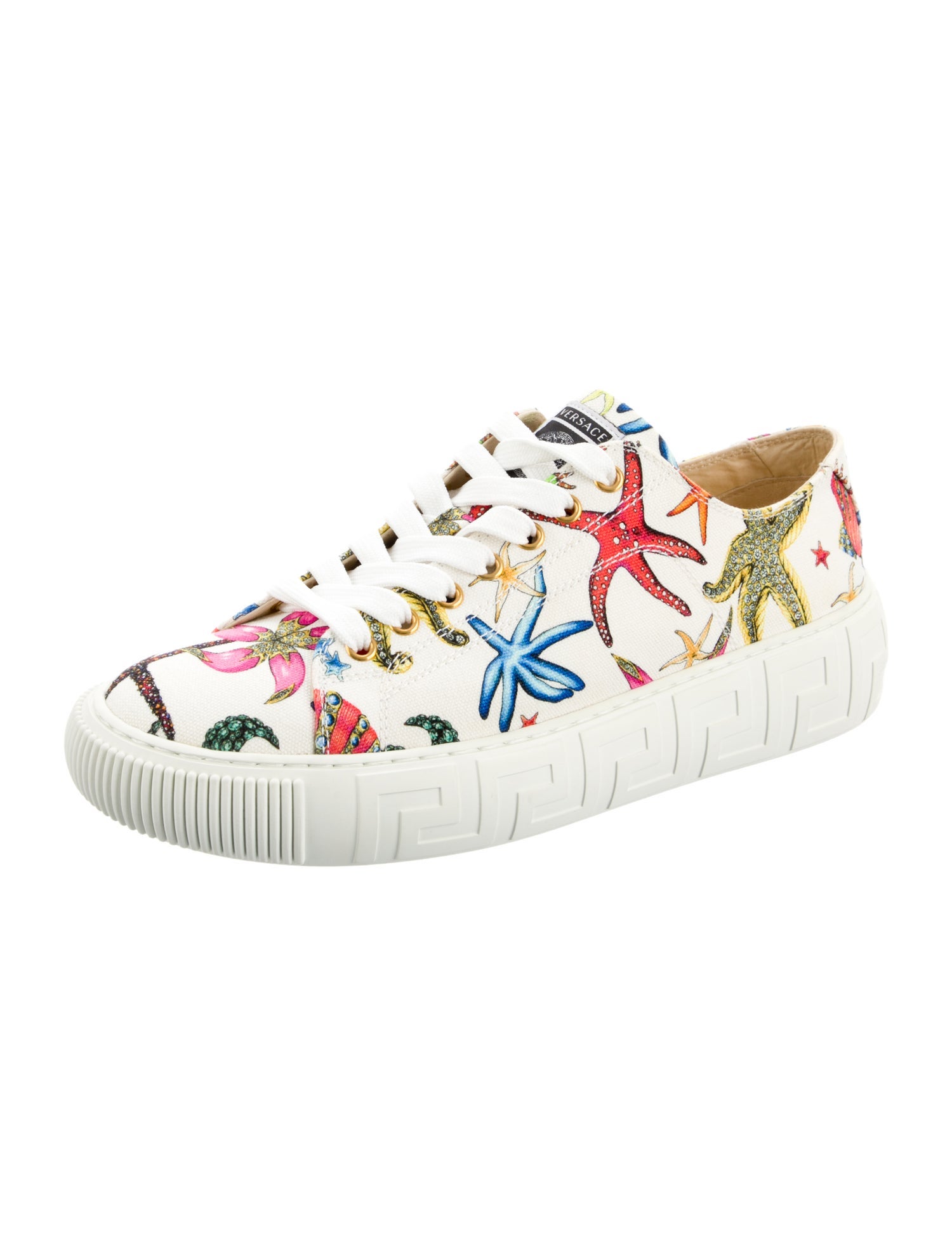 Versace Canvas Printed Sneakers