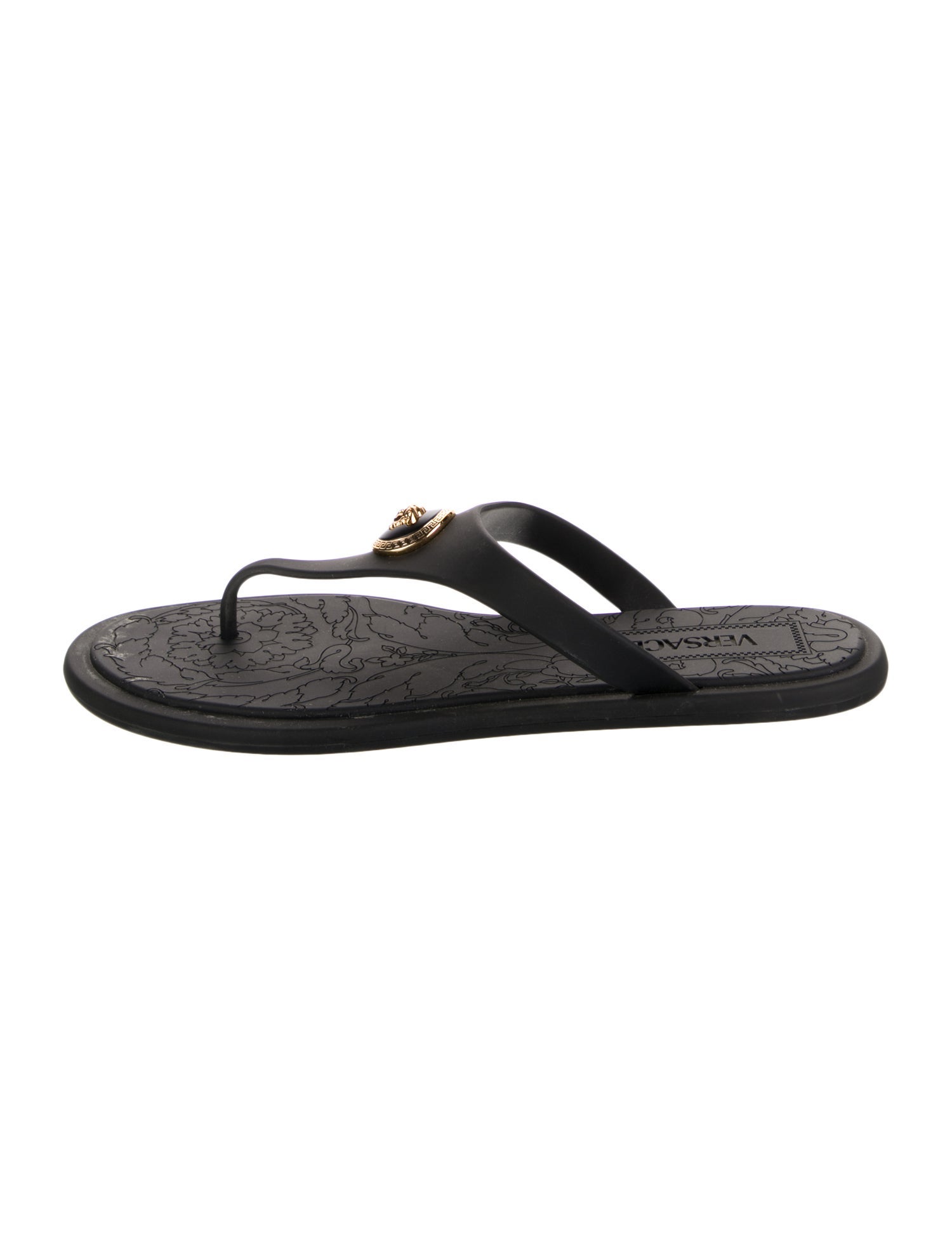 Versace Medusa Insignia Rubber Flip Flops