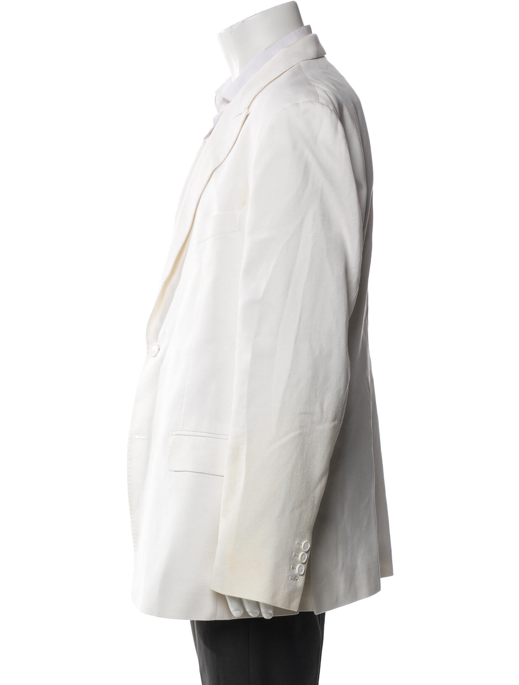 Versace Neutral Two Button Blazer