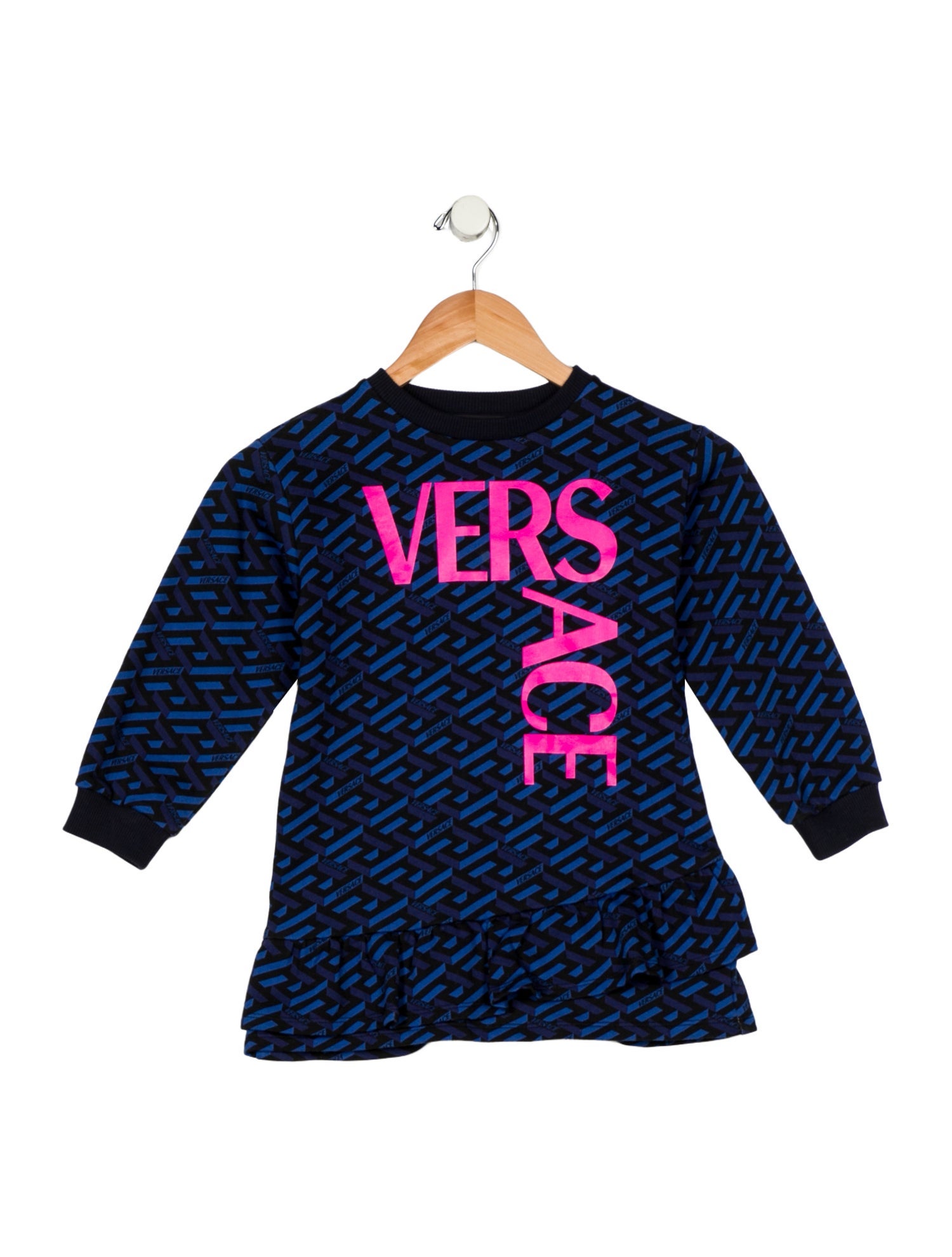 Versace Girls' Long Sleeve Sweater Dress