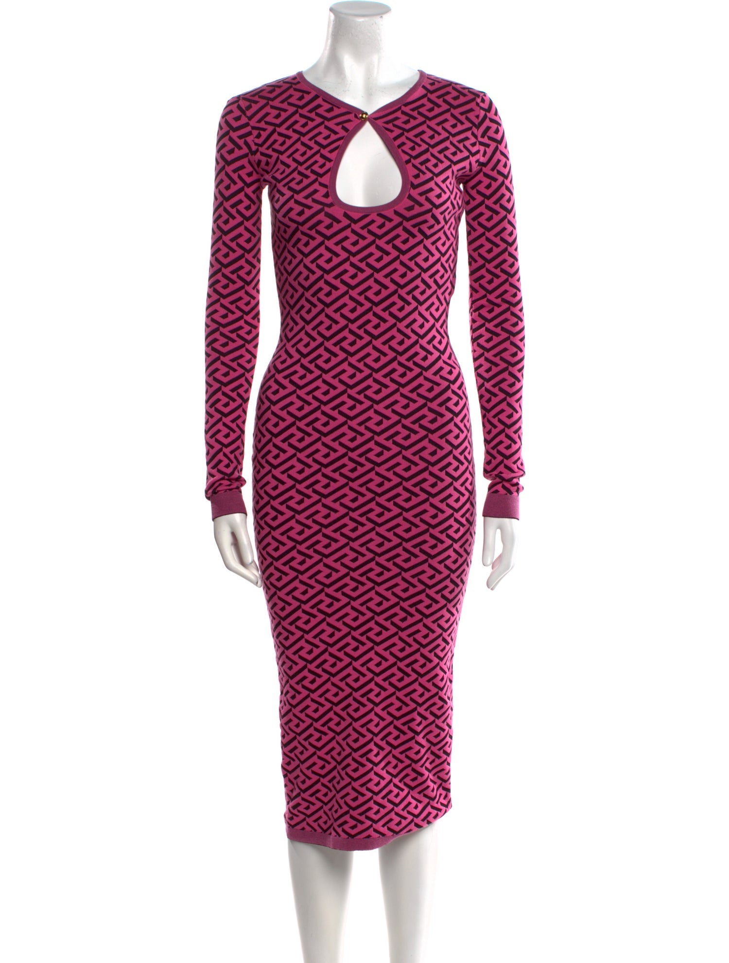 Versace Printed Midi Length Dress w/ Tags