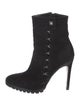 Versace Medusa Insignia Suede Lace-Up Boots