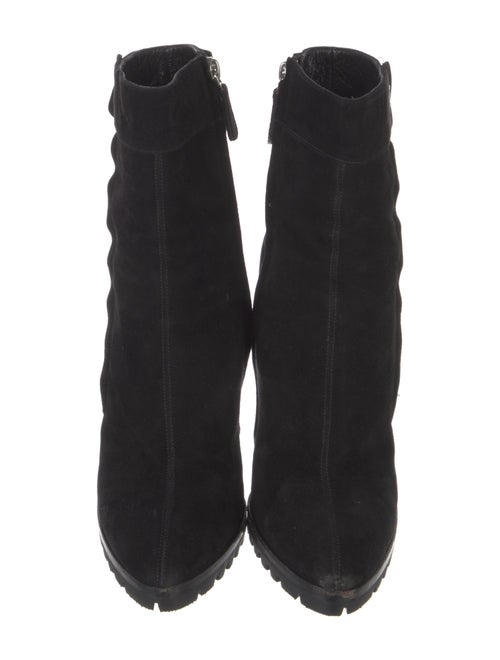Versace Medusa Insignia Suede Lace-Up Boots