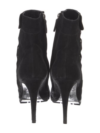Versace Medusa Insignia Suede Lace-Up Boots