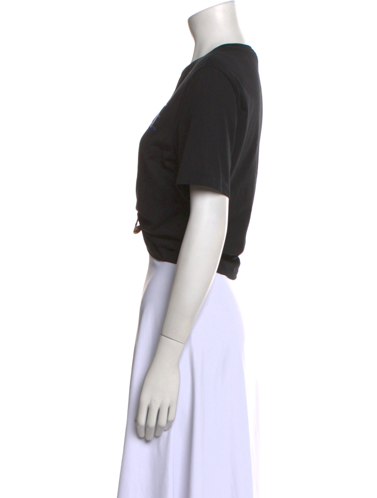 Versace Graphic Print Crew Neck Crop Top w/ Tags