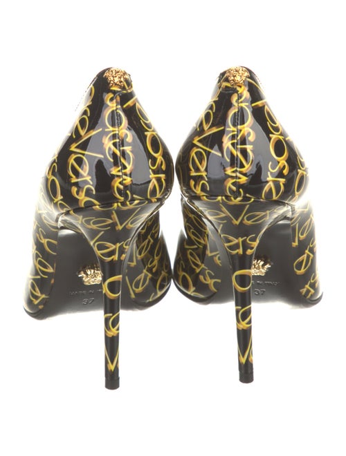 Versace Patent Leather Printed Pumps