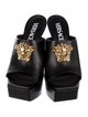 Versace Medusa Insignia Leather Slides