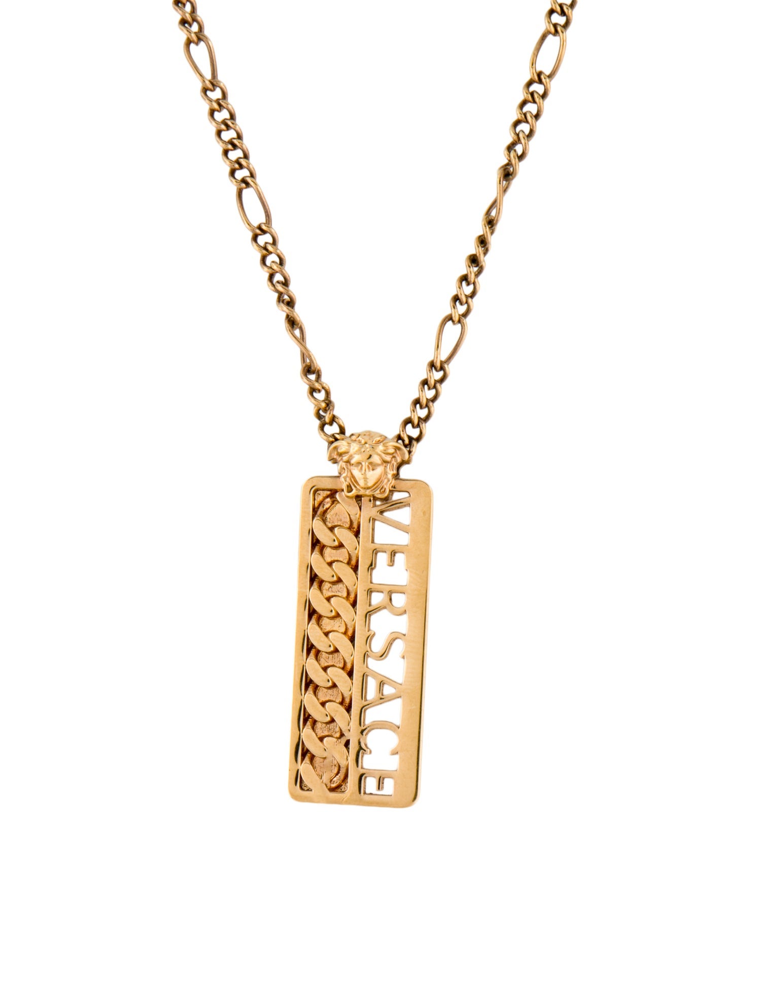 Versace Medusa Logo Chain Pendant Necklace