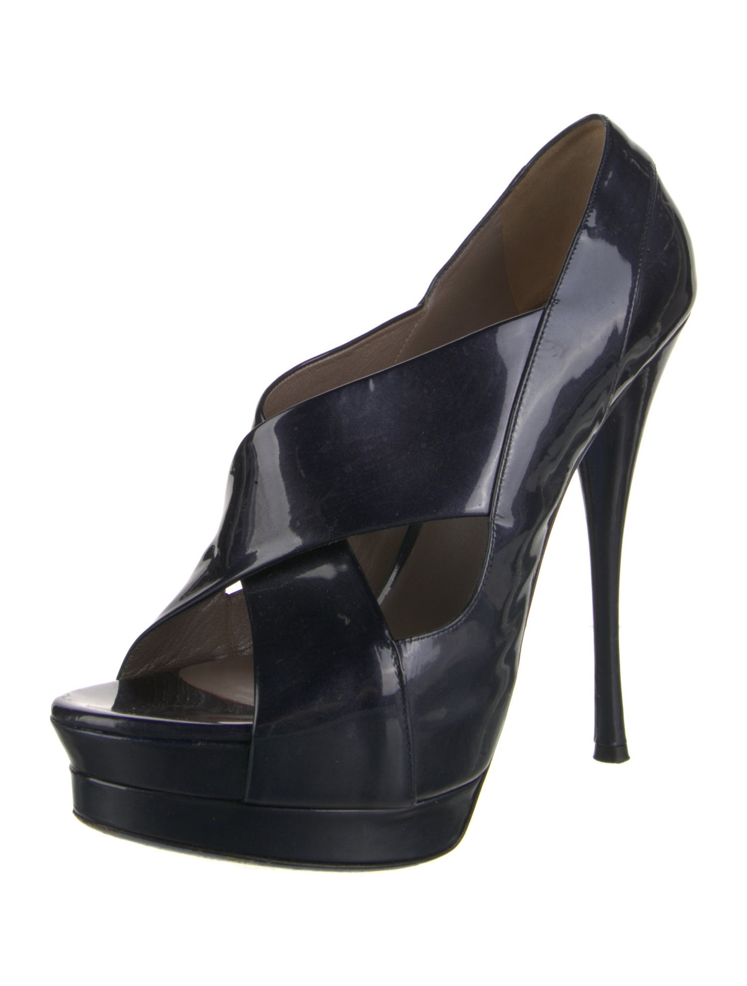 Versace Patent Leather Slingback Sandals