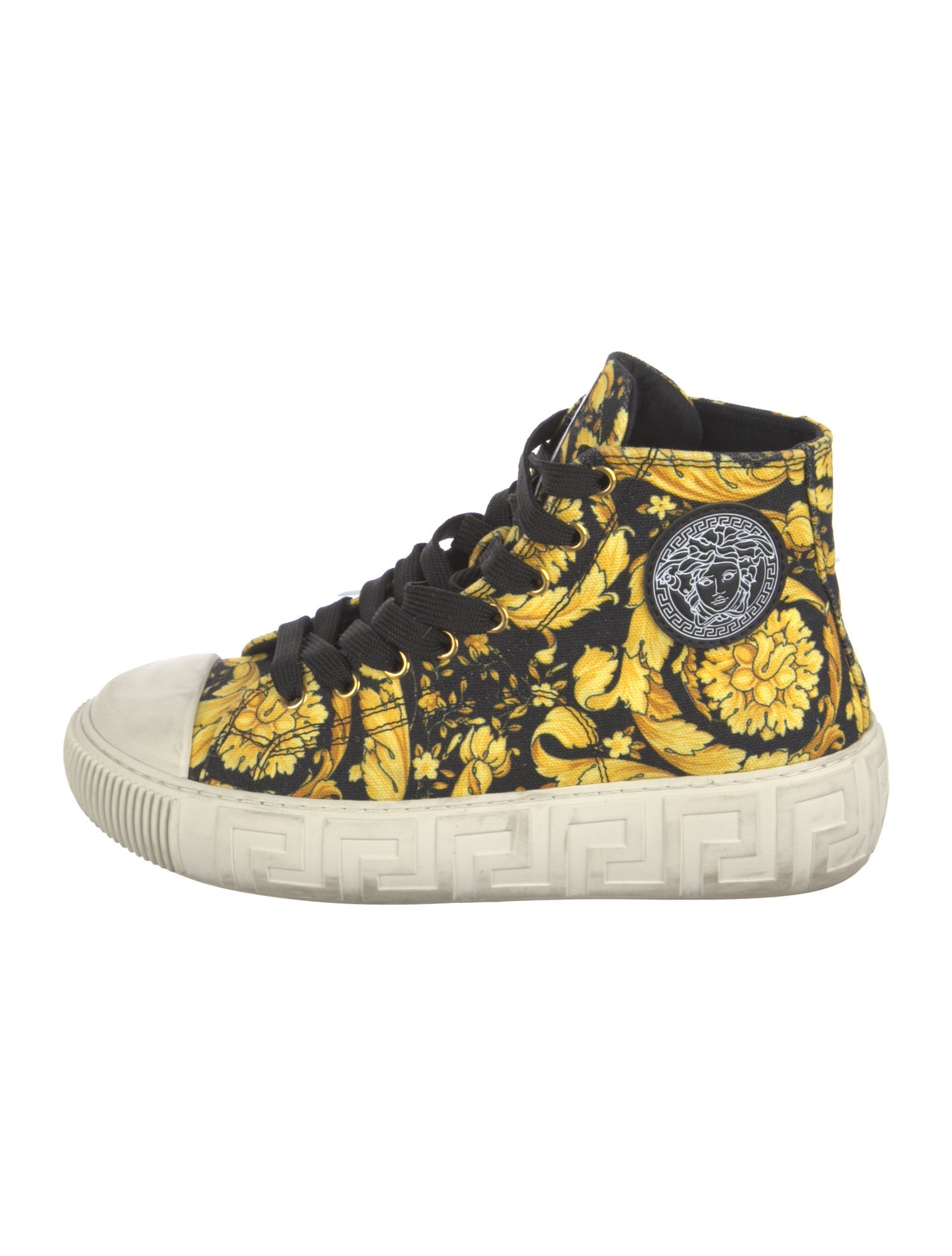 Versace Greca Pattern Canvas Sneakers