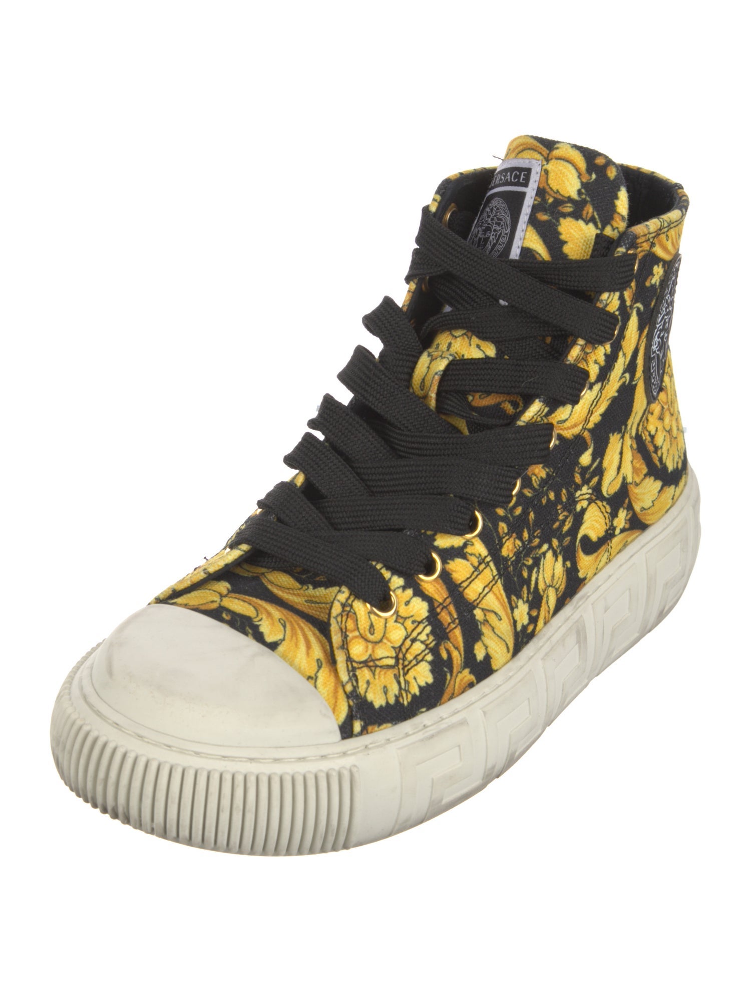 Versace Greca Pattern Canvas Sneakers