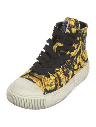 Versace Greca Pattern Canvas Sneakers