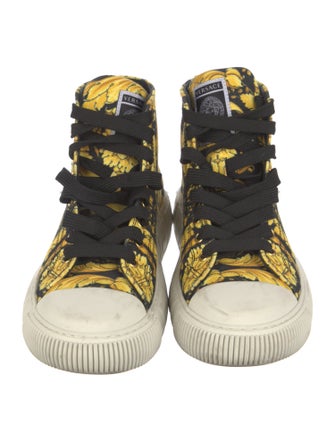 Versace Greca Pattern Canvas Sneakers
