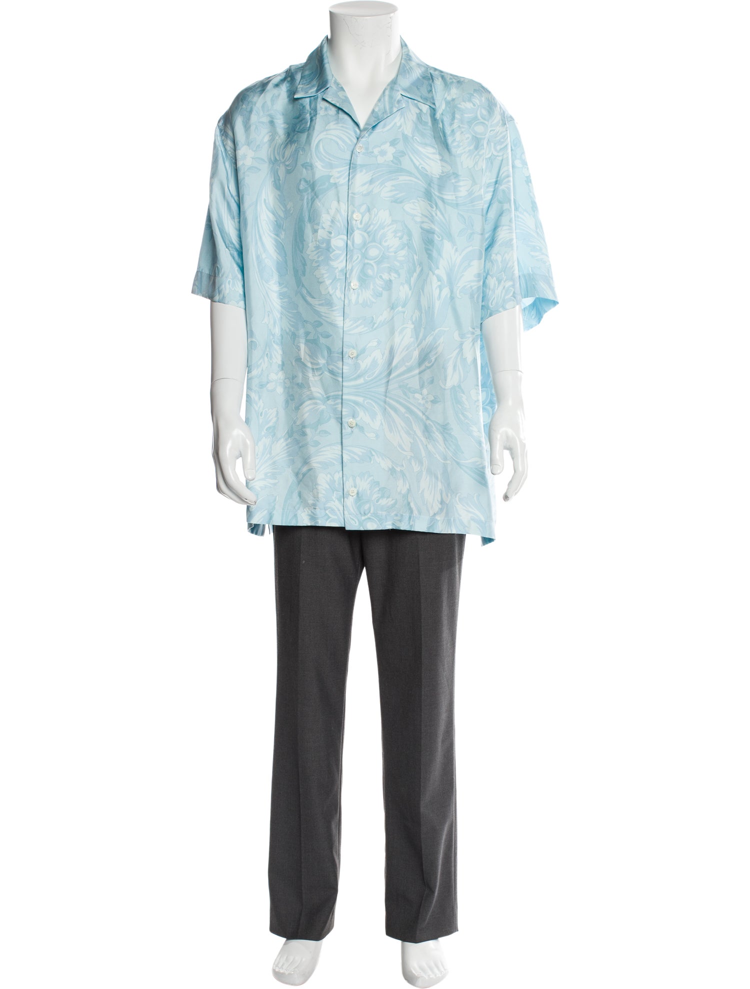 Versace Silk Short Sleeve Shirt