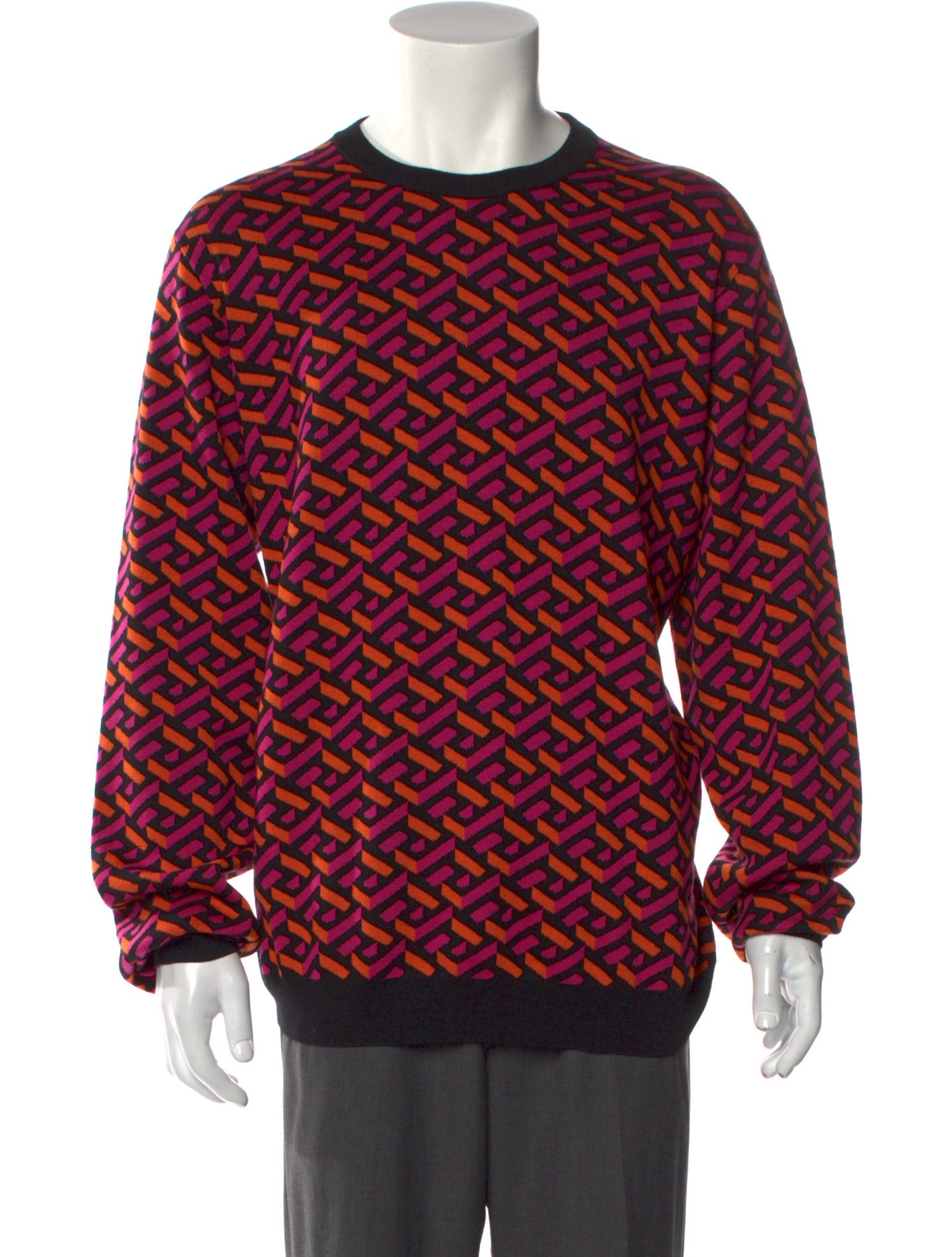 Versace Wool Printed Pullover w/ Tags
