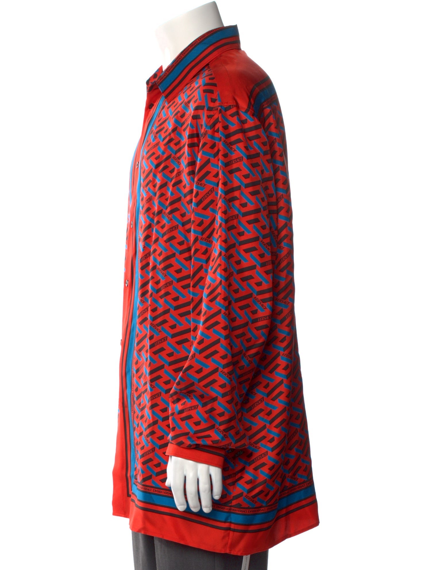 Versace Silk Striped Shirt w/ Tags